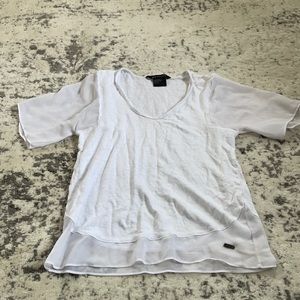 EUC Armani Exchange mix fabric t-shirt.